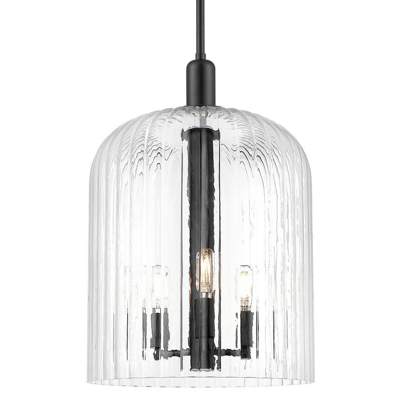 Innovations Lighting 716-3S-G559-12CL Bridal Veil 3 Light 12" Wide - Matte Black