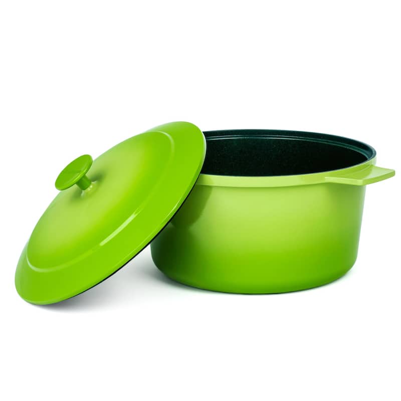 Granitestone Dutch Oven 5 Qt Nonstick Cooking Pot With Lid - 5 Quart - Green