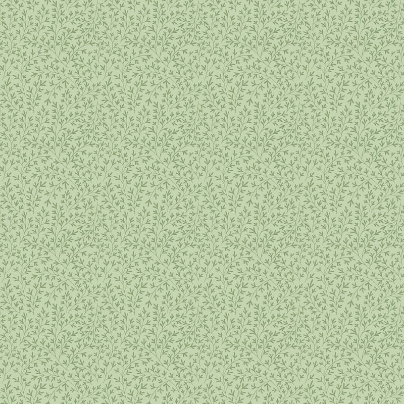 Galerie Wallcoverings Cottage Chic Small Leaf Trail ECODECO Material Matte Wallpaper Roll - 33 feet x 21 inches - Green