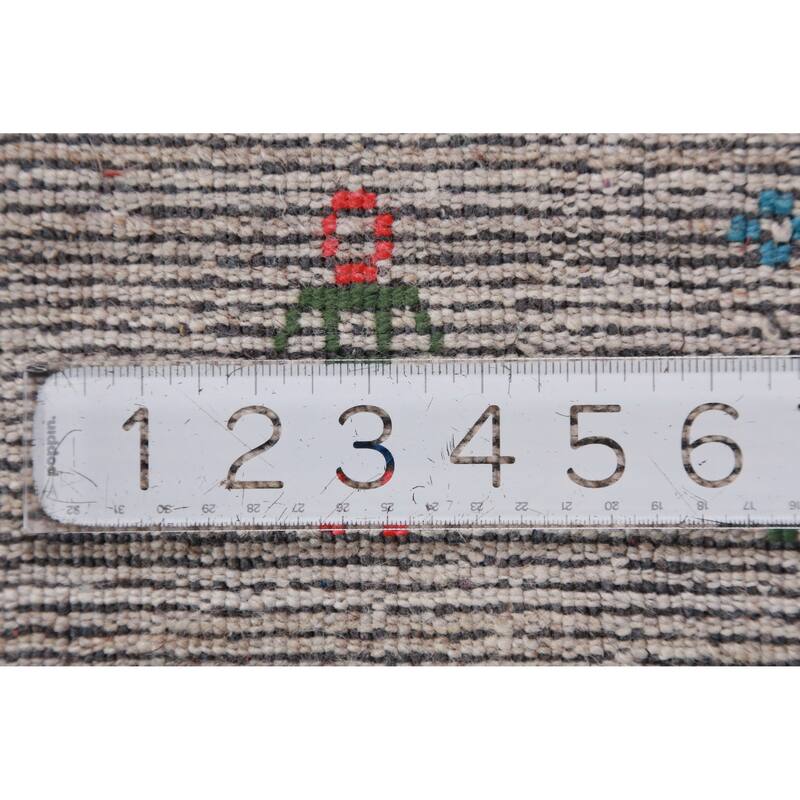 Tribal Gabbeh Indian Rug Hand-Knotted Wool Carpet - 8'5" x 9'9"