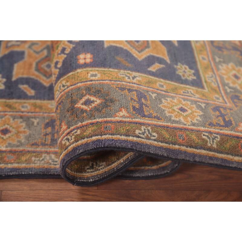 Geometric Kazak Oriental Foyer Rug Handmade Wool Carpet - 2'9" x 4'2"