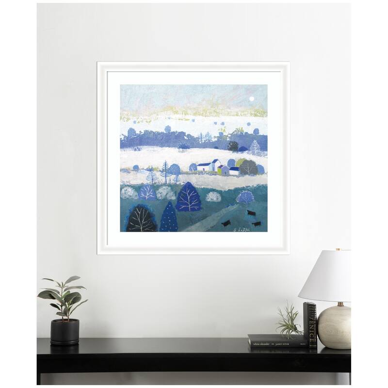 Kate and Laurel Framed Art Winter Dales by Guilana Lazzerini