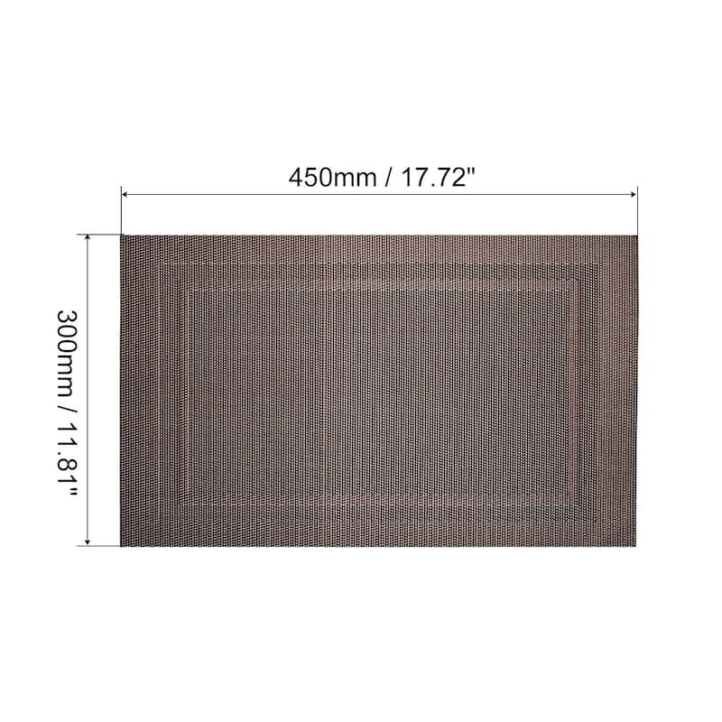Place Mats, 450x300mm Table Mats Set of 6 PVC Washable Woven Placemat - Coffee