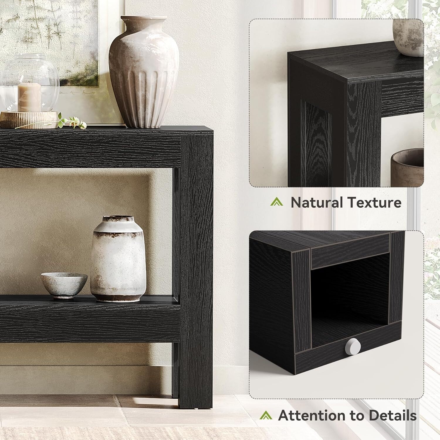 62.99 Inches Long Wood Console Table, 2 Tiers Entryway Table Sofa 62.99 Inches Long Wood Console Table, 2 Tiers Entryway Table Sofa