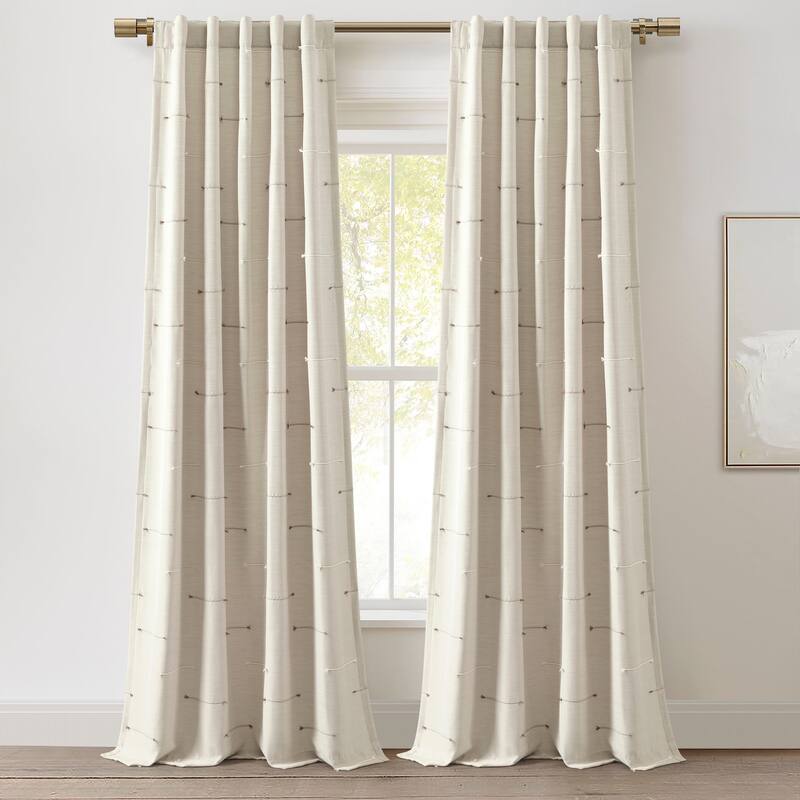 Lush Decor Boho Stripe Clip Jacquard Window Panels Pair