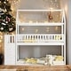 preview thumbnail 1 of 4, Twin House Bunk Bed with Shelves and Drawers White