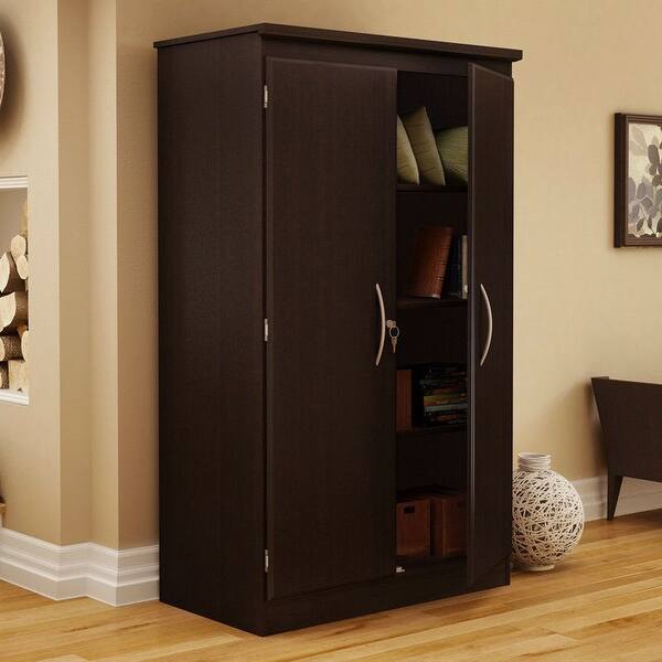 Shop Cherry 2 Door Storage Cabinet Wardrobe Armoire For Bedroom