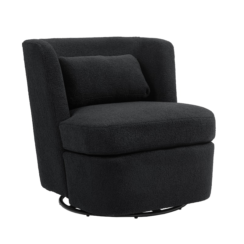 2Set 360°Swivel Barrel Chair with Cushion