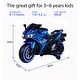 preview thumbnail 25 of 56, Kids Electric Ride-On Motorcycle with Built-in Music, LED Wheels & Manual Throttle 鈥 Blue