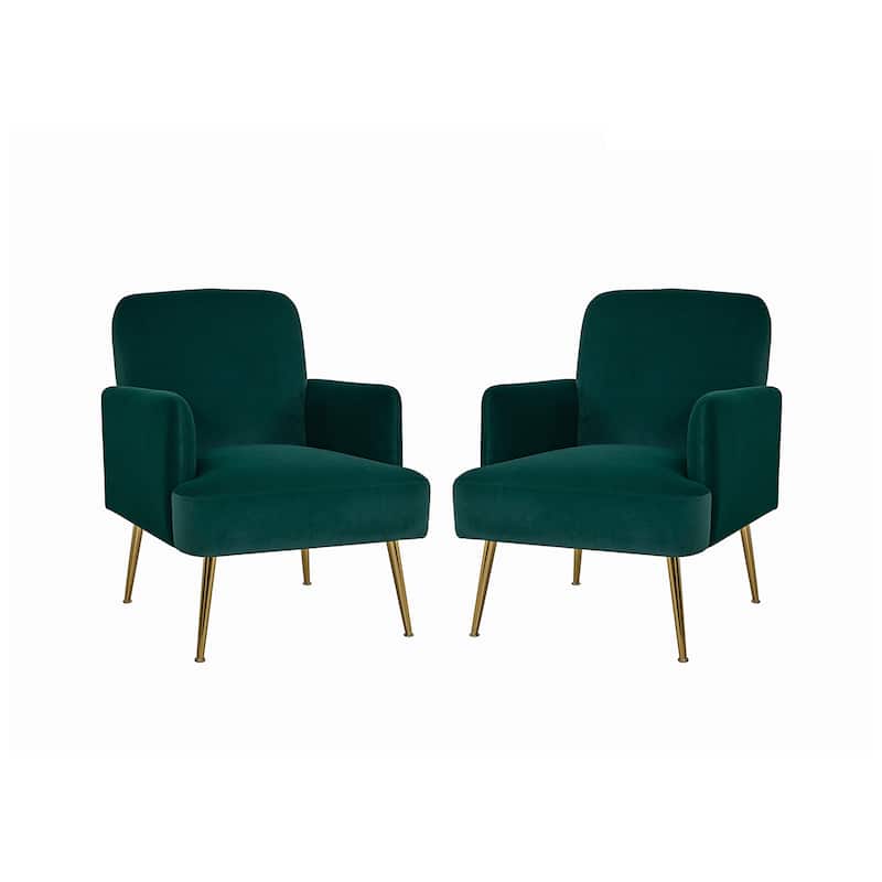 Ferrera Comfy Accent Armchair with Recessed Arms Set of 2