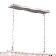 preview thumbnail 8 of 7, Elsa Satin Nickel Coastal Capiz Shell Rectangular Island Light Pendant Chandelier - 36-in W x 18.25-in H x 15-in D