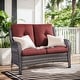 preview thumbnail 17 of 58, Gymojoy Outdoor High-back Wicker Loveseat Sofa For Home Garden