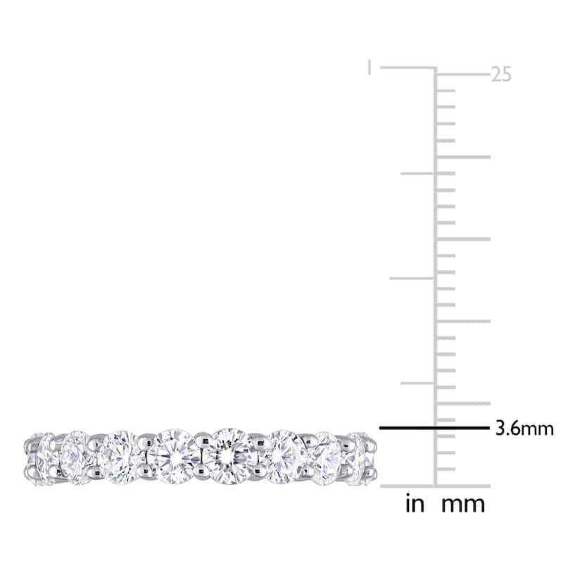 Round 2 3/4ct TGW Moissanite Full Eternity Band in 10k White Gold by Miadora