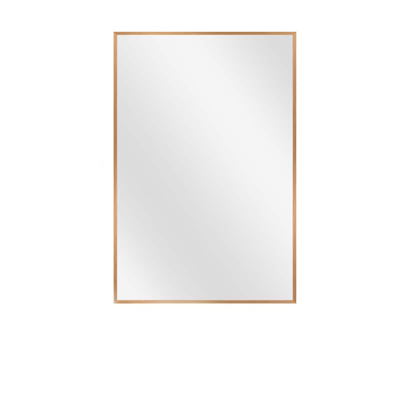 HomeRoots 36" Gold Metal Framed Bathroom Vanity Mirror