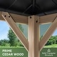preview thumbnail 46 of 62, Aoxun Outdoor Cedar Wood Gazebo with Double Hardtop Roof