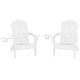 preview thumbnail 1 of 73, Laguna Kids Outdoor Poly Adirondack Chair with Cup Holder (Set of 2) White