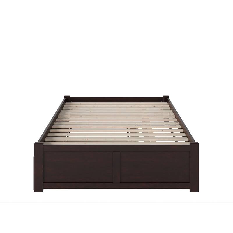 Concord Full Platform Bed with Twin Trundle in Espresso
