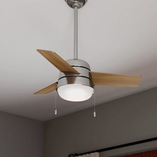 Hunter 36" Aker Ceiling Fan with LED Light Kit and Pull Chain - Scandinavian, Contemporary, Transitional