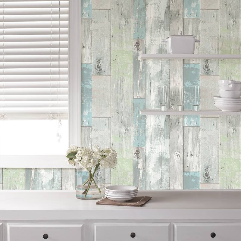 NuWallpaper Beachwood Peel & Stick Wallpaper - 216in x 20.5in x 0.025in