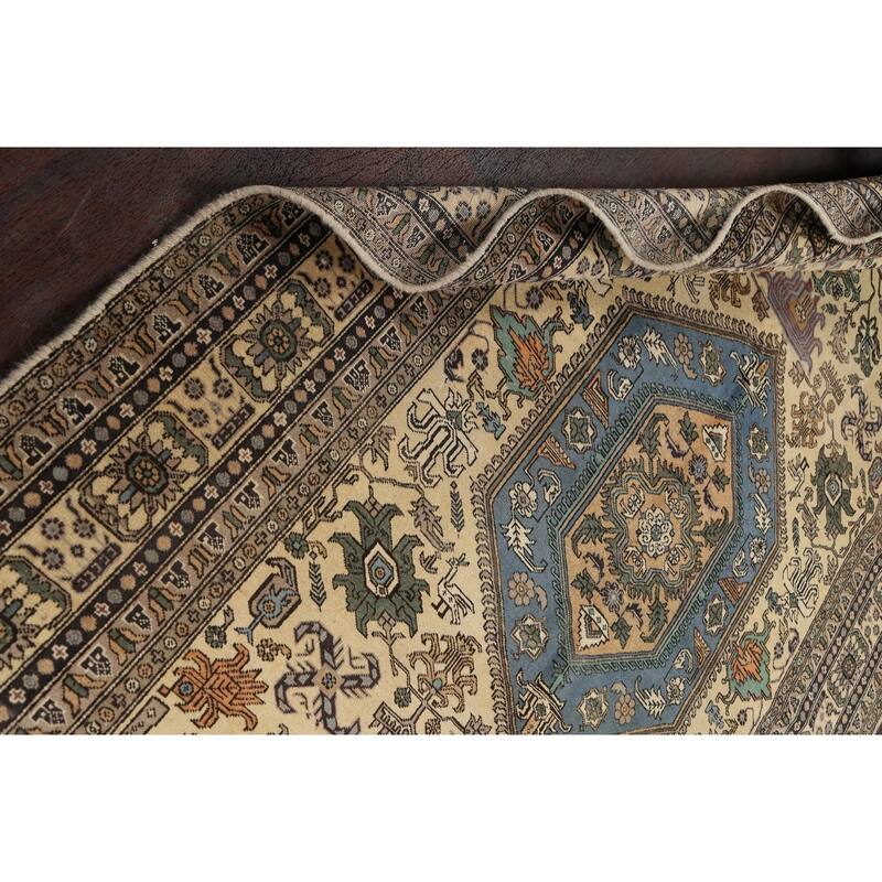 Geometric Tabriz Persian Area Rug Wool Hand-knotted Bedroom Carpet - 5'4" x 9'5"