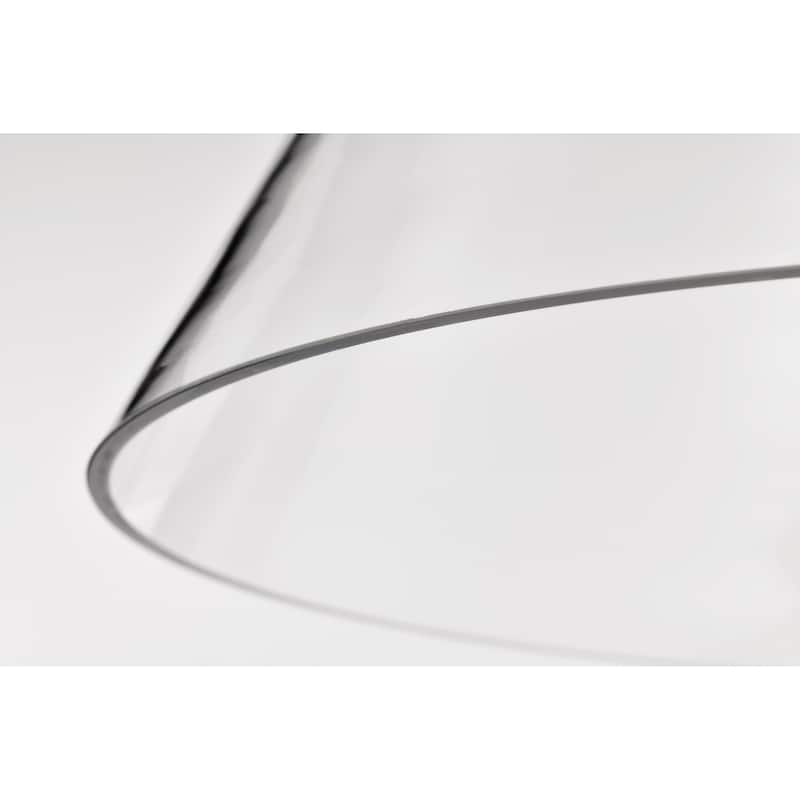 Edmond - 17 Inch LED Semi Flush - Polished Nickel with Clear Glass - Polished Nickel