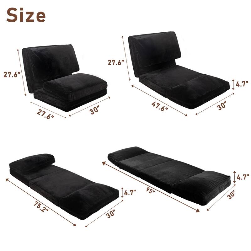 Convertible Folding Couch Sofa Bed with Removable Cover