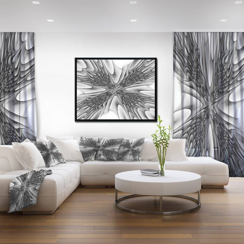 Designart "Fractal 3D Magical Depth" Abstract Framed Canvas Art Print