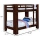 preview thumbnail 6 of 4, Sumo Twin Over Twin Bunk Bed, Brown Solid Wood Frame, Guard Rails