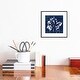 preview thumbnail 3 of 16, iCanvas "Cyanotype Botanical II" by Carol Robinson Framed