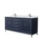 Option Dark Blue, Nickel Trim, Carrara Marble Top
