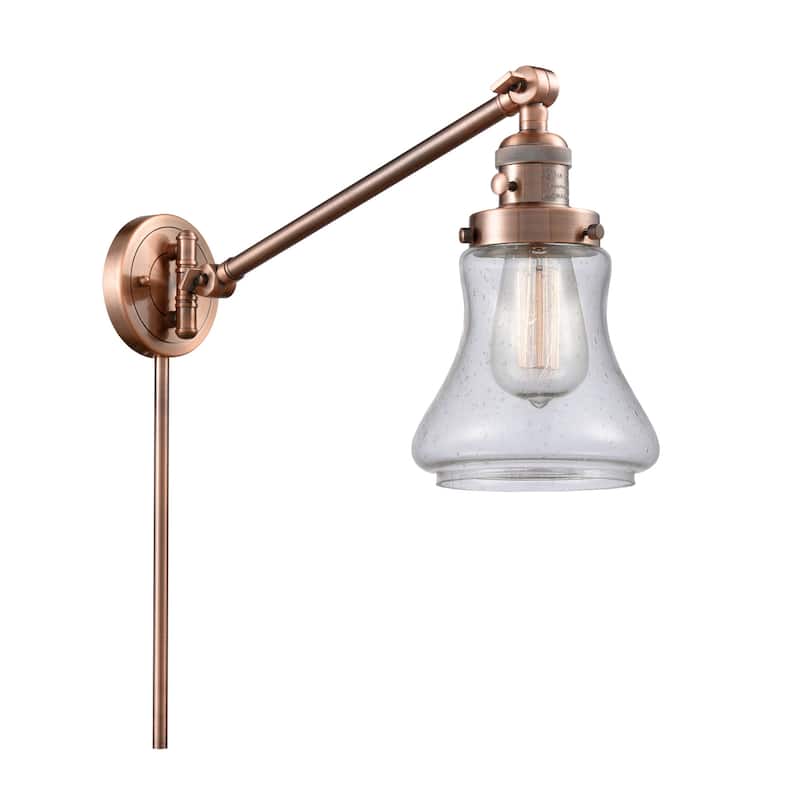 Innovations Lighting Bellmont Single Light 25" Tall Bathroom Sconce - Antique Copper / Seedy