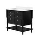 preview thumbnail 15 of 14, Elizabeth 36-inch Singe Sink Bathroom Vanity with Marble Top