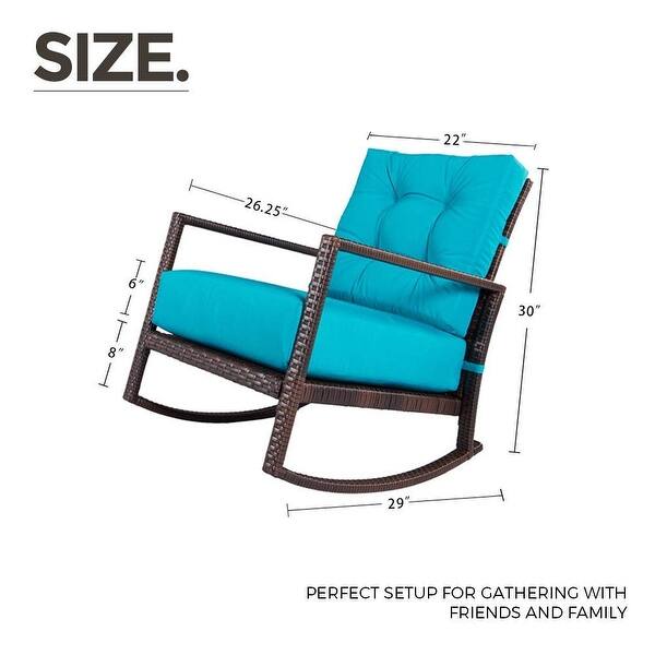 Shop Pheap Outdoor Wicker Rocking Chair By Havenside Home