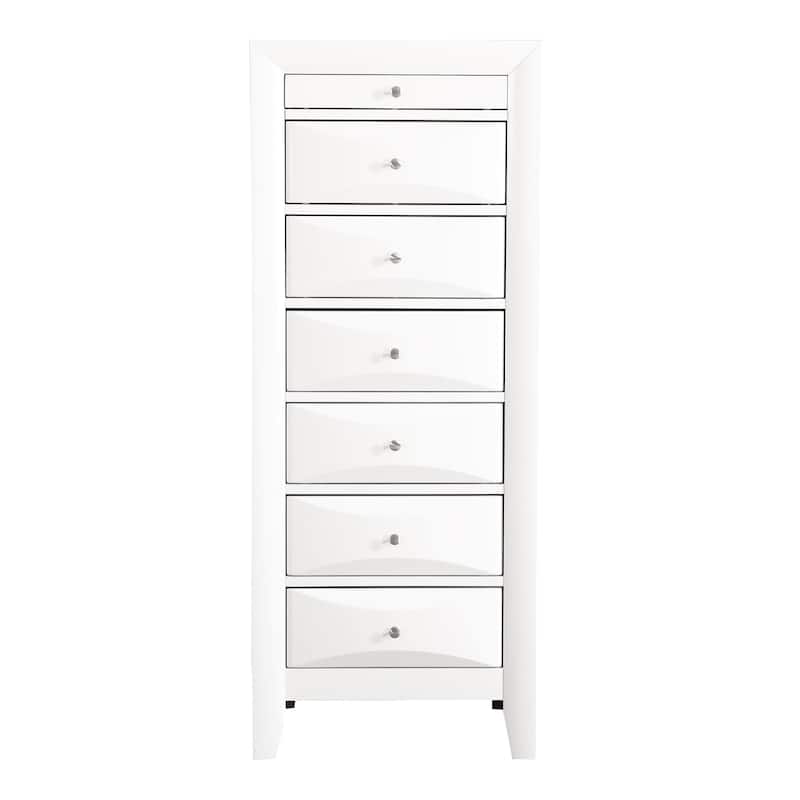 7-Drawer Wooden Lingerie Chest - 58" - White