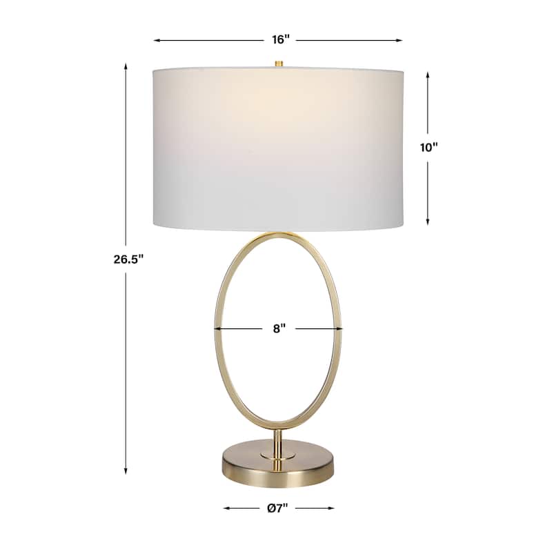 Golden Brass Metal 1-light Table Lamp