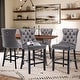 preview thumbnail 19 of 64, Contemporary Velvet Upholstered Counter Bar Stools Set of 4