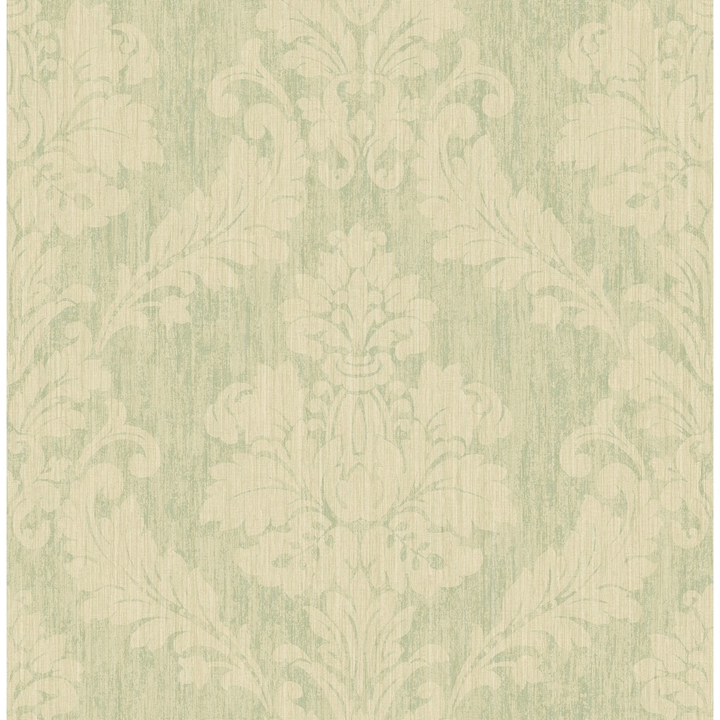 Seabrook Designs Corby Damask Unpasted Wallpaper