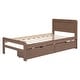 preview thumbnail 6 of 6, Twin Size Platform Bed Frame with Under-Bed Storage Drawers and Modern Clean Design
