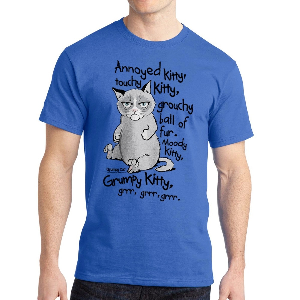 Shop Grumpy Cat Grrr Men S Royal Blue T Shirt Overstock 25576311