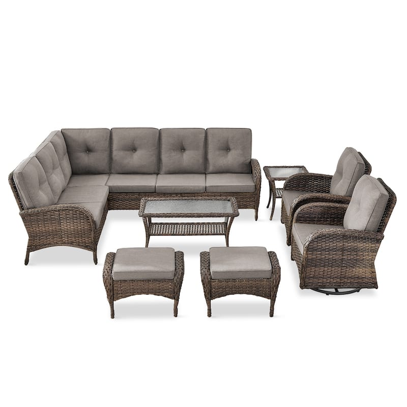 Outdoor Sectional Sofa with Cushion Funiture Set