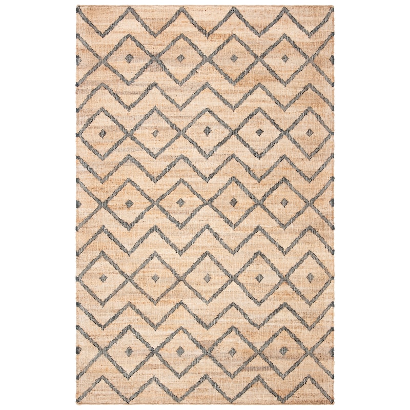 SAFAVIEH Handmade Kilim Fiorinda Flatweave Wool Rug - 6' x 9' - Natural/Charcoal