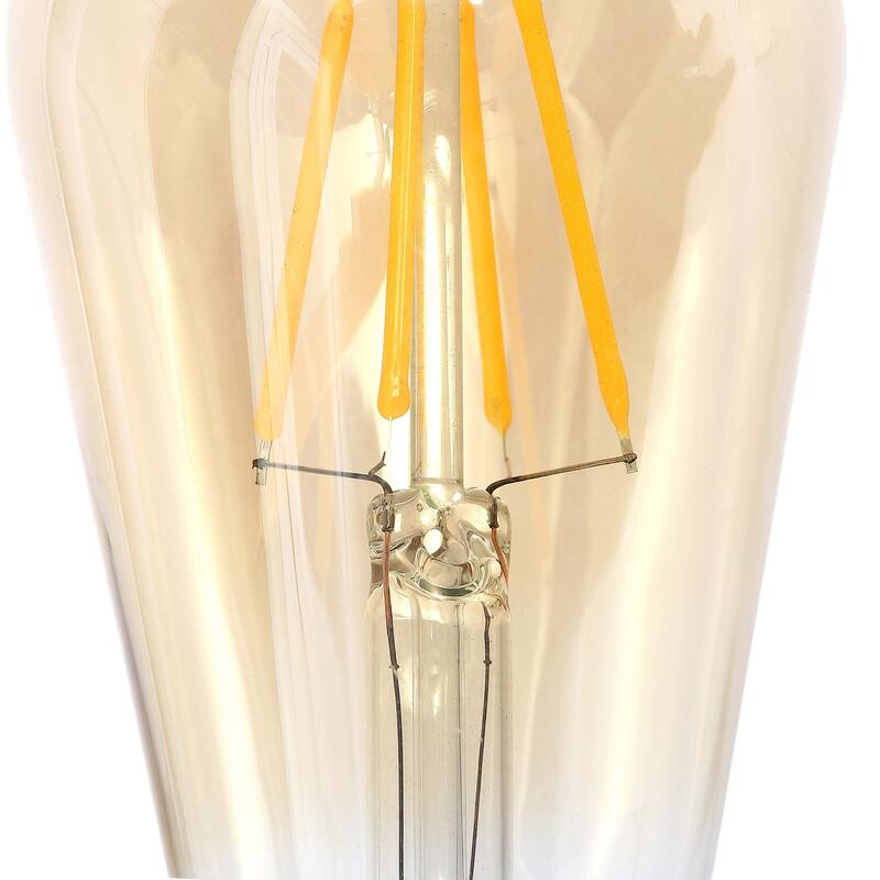 Industrial Non-Dimmable ST58-4W LED Edison Glass Bulbs with E26 Base, Warm White 2700K, Tinted Amber (Pack of 4) by JONATHAN Y