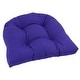 preview thumbnail 58 of 70, 19-inch Twill U-shaped Chair Cushion (Set of 1, 2, or 4) - 19 x 19 Single - Royal Blue