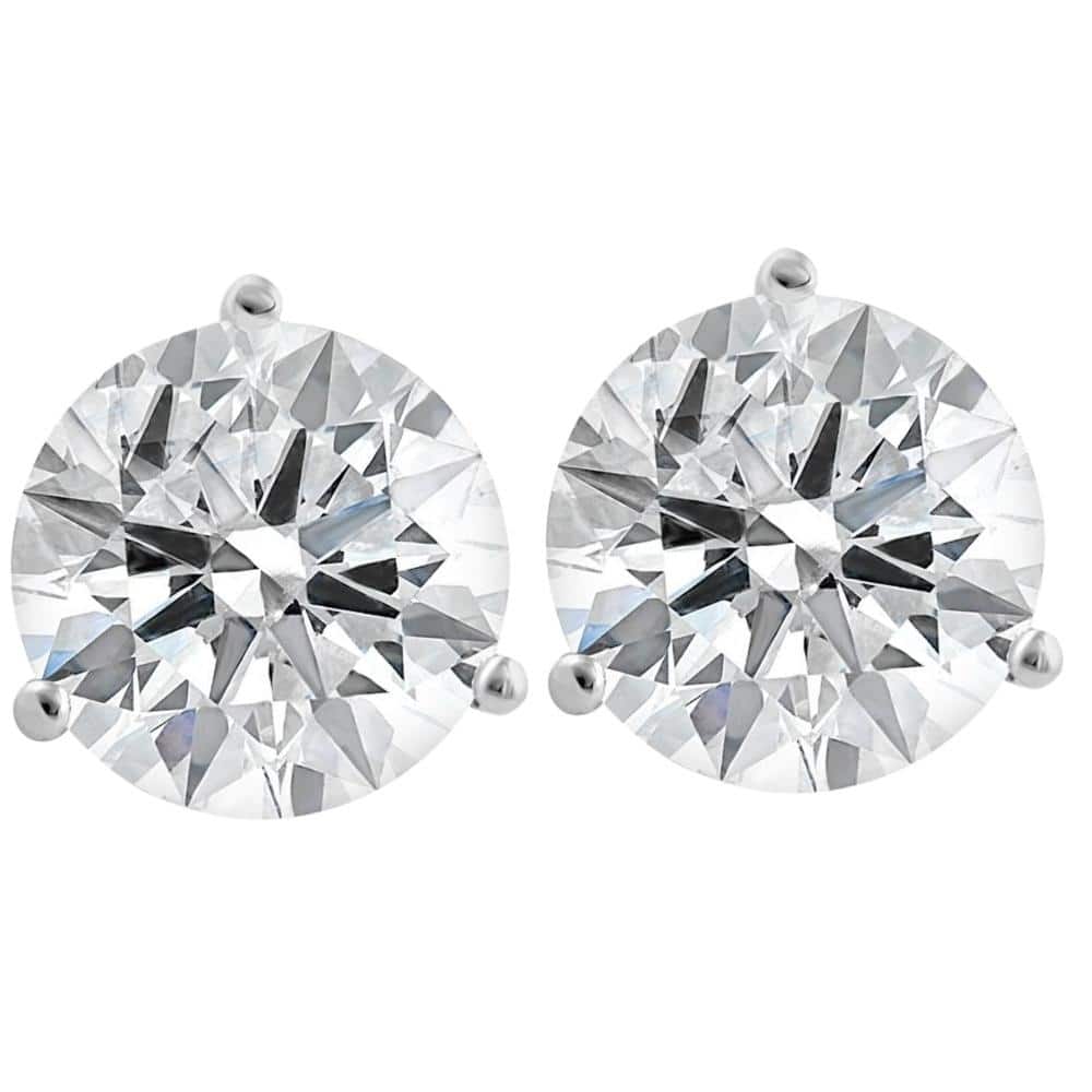 Bliss Diamond Certified 8 Ct tw White Gold Lab Grown Round-Cut Diamond Martini Studs