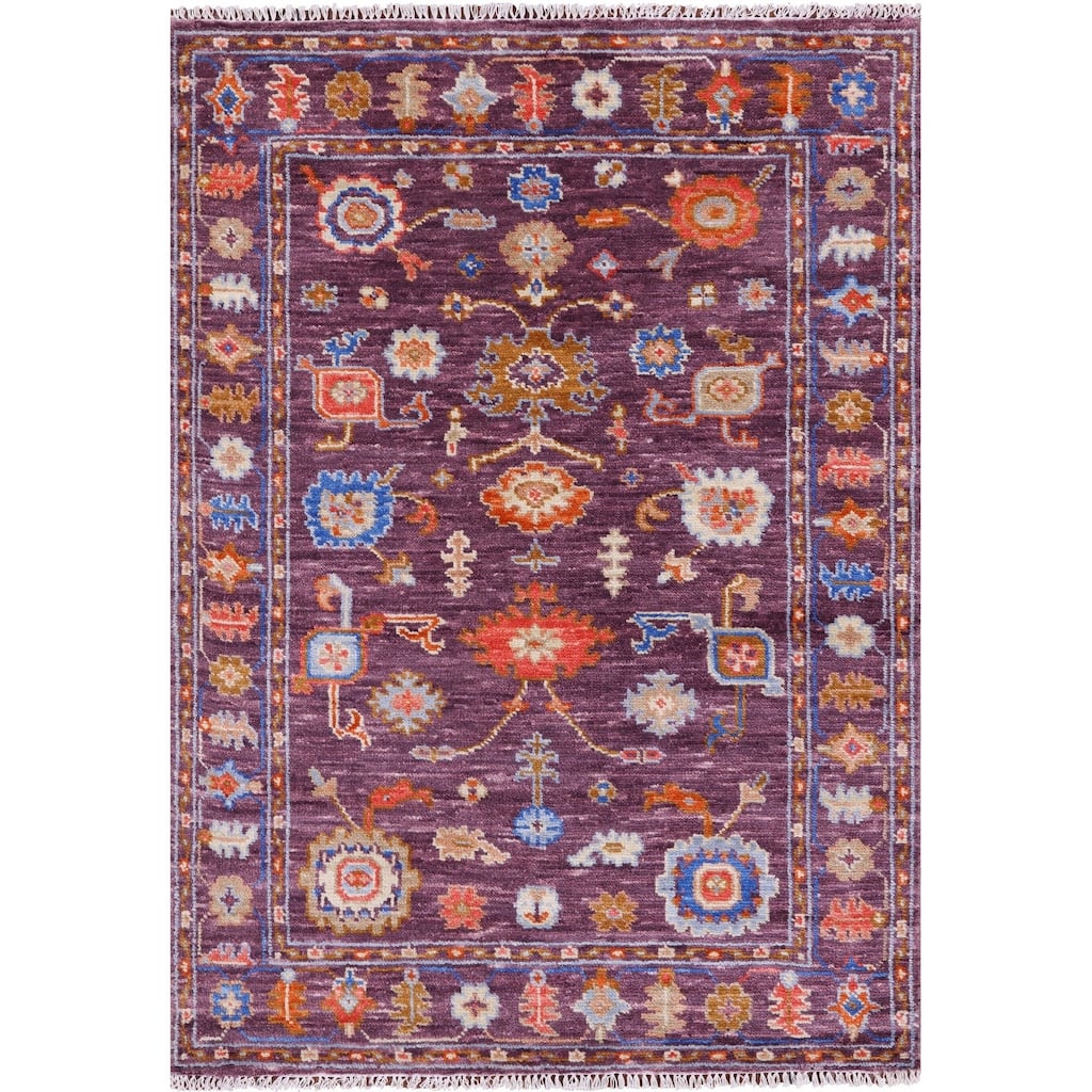 Golden Nile Turkish Oushak Hand Knotted Wool Rug - 4' 3" X 6' 1"