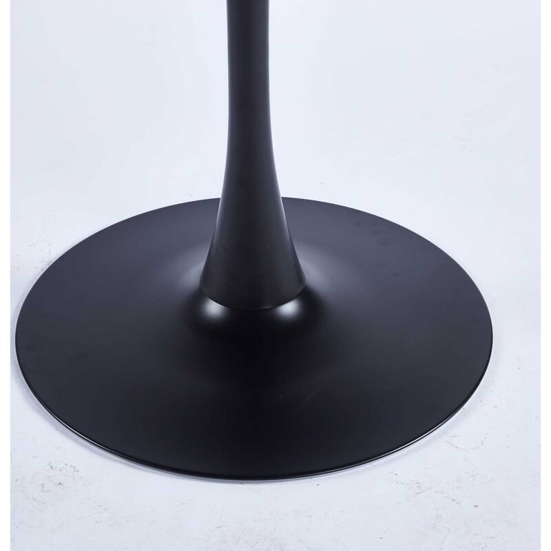Dining Table, Metal Base Pedestal Table for 4-6 People Mid-Century Coffee Table for Dinning Room, Kitchen
