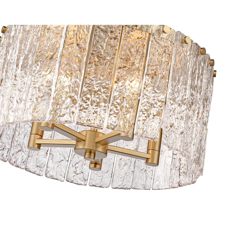 Z-Lite 1943F16 Glacier 5 Light 17" Wide Flush Mount Drum Ceiling