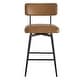 preview thumbnail 23 of 26, Elise Counter Height Swivel Bar Stool Chairs Set of 2 with Metal Frame