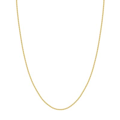Curata 10k Yellow Gold 2mm Hollow Rope Chain Necklace (Lobster)