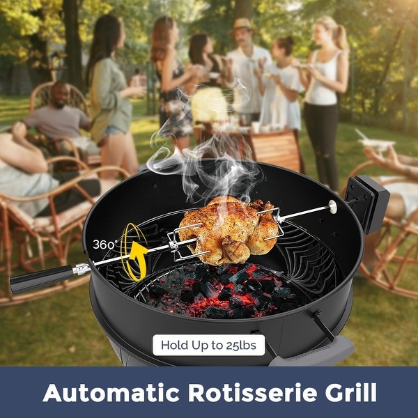 Rotisserie Ring Kit for Weber 22-Inch Charcoal Kettle